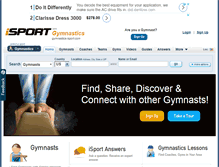 Tablet Screenshot of gymnastics.isport.com