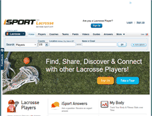 Tablet Screenshot of lacrosse.isport.com